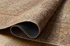 Loloi Amber Lewis Cambria Collection CBR-07 Ocean/Bark 6'-0" x 9'-0" Area Rug Jute, Neutral, Vintage Style, Antique Tone, Living, Bedroom, Dining, Carpet