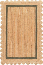 SAFAVIEH Area Rug 5x8 - Natural Fiber Collection - Natural & Olive, Handmade Jute, Ideal for Living Room, Bedroom, Dining Space (NF896X)