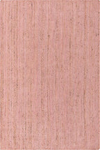 Unique Loom Braided Jute Collection Area Rug - Dhaka (6' 1" x 9' Rectangle, Light Pink)