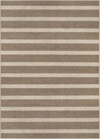 Lahome Elance Striped Easy Jute Rug, 5x7 Dining Room Office Rug Washable Outdoor Patio Rug, Farmhouse Neutral Non Slip Stain Resistance Indoor Outdoor Carpet for Deck Classroom, Khaki