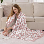 Joiedomi Throw Blanket for Couch Bed Sofa, Knitted Blankets Gifts for Women Mom Girls, Cozy Cute Soft Throw Home Room Decor Aesthetic for Women Mothers Birthday Gifts 50x60 Inches