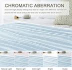 Chenille Throw Blanket for Couch 60"X 80" Twin, Soft Cozy Throws with Fringe Tassel for Bed Sofa Chair Cover, Lightweight Knitted Decorative Boho Blankets for Living Room, Light Blue