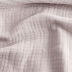 FOSSA Muslin Blanket with Fringe - 4-Layer 100% Cotton Gauze Super Soft & Breathable Throw -Lightweight Decorative Cooling Blanket for Bed, Sofa, Office (Greyish Pink, King (104" × 90"))