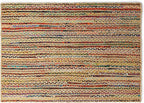 · REDEARTH · Jute Cotton Chindi Area Rug - 4'x6' Rectangular Rug, Handwoven, Non-Shedding, Soft & Durable – Multi Tones for Home Décor in Living Room, Dining Room, Bedroom, Set of 2