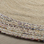SAFAVIEH Cape Cod Collection Area Rug - 3' Round, Ivory & Light Beige, Handmade Braided Jute, Ideal for High Traffic Areas in Living Room, Bedroom (CAP207B)