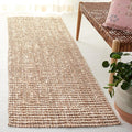 SAFAVIEH Natural Fiber Collection Runner Rug - 2'6" x 12', Natural & Ivory, Handmade Jute, Farmhouse Style, Chunky Textured Thick Pile (NF447N)
