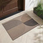 GarveeHome Rainbow Easy Jute Rug 2x3 Entryway Rug Indoor Outdoor Front Door Mat Neutral Non Slip Non Shedding Washable Farmhouse Kitchen Mat