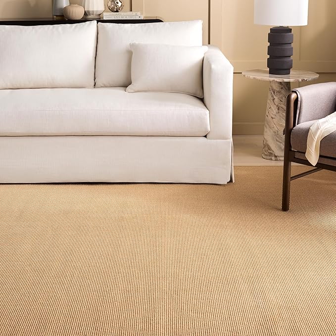 Martha Stewart x SAFAVIEH Area Rug Collection - 5' x 8', Natural Brown, Sisal & Jute, Farmhouse Style, Ideal for Living Room, Bedroom, Office, Dining Space (MSR9501A)