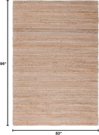 SAFAVIEH Natural Fiber Collection Area Rug - 5' x 8', Ivory & Natural, Handmade Boho Farmhouse Rustic Jute & Cotton Jute, Ideal for High Traffic Areas in Living Room, Bedroom (NFB654A)