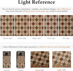 6x9 Checkered Easy Jute Area Rug for Living Room Large Checkerboard Washable Indoor Outdoor Carpet Farmhouse Patio Office Mat Geometric Non Slip Brown-Beige Carpet for Backyard Dining Room