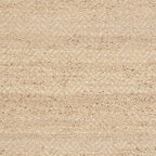 SAFAVIEH Natural Fiber Collection Area Rug - 5' Square, Natural, Handmade Farmhouse Fringe Jute, Ideal for High Traffic Areas in Living Room, Bedroom (NF731A)