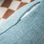 Home Brilliant Couch Pillow Covers 18x18 Lined Linen Burlap Square Throw Pillows Cover Decorative Pillow Cases for Sofa Bed, 18 x 18 inch, Teal