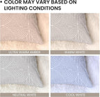 AELS Boho Decorative Textured Throw Pillow Covers 20x20, Modern Mid Century Rainbow Tufted Pillow Case, Farmhouse Rustic Geometric Woven Cushion Case for Bed Couch Sofa, Light Gray