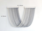 QULBUJ Dip Dye Large Macrame Wall Hanging Tie-Dye Yarn Tapestry Home Boho Wall Decor Ombre Art Headboard Bedroom Living Room 52" Wx34 L,Grey