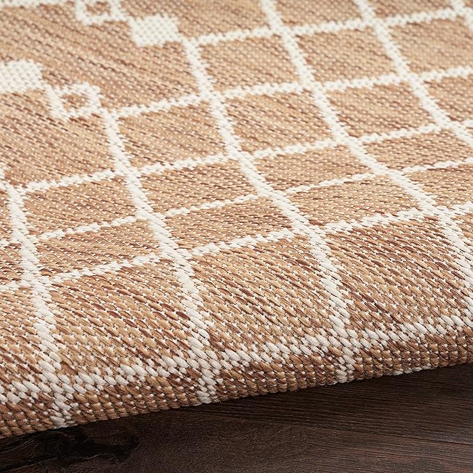 Nourison Home Positano Jute 7' x 10' Area Rug - Easy Clean, Non Shedding, Bed Room, Living Room, Dining Room, Kitchen (7' x 10')