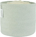 Cotton Rope Baskets For Girls Boys Kids 16”X14” Baby Laundry Basket Nursery Bin Round Woven Basket Organizer For Storage Toys Blankets Shoes Clothes light green