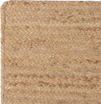 · REDEARTH · Rectangular Area Rug - 4'x6' Braided Natural Jute with Non-Skid Backing - Handwoven Boho Rug for Bedroom, Kitchen, Living Room - Farmhouse Aesthetic Home Decor - Durable Handmade Rug