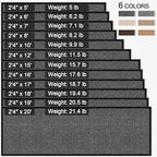 20 ft Jute Hallway Rug Runner Non Slip Washable, Rubber Backed Extra Kitchen Long Carpet Runner, Black Absorbent Laundry Room Rug Mat