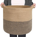 Large Wicker Storage Basket, 16" x 14" Woven Baskets for Storage, Blanket Storage for Living Room, Big Round Wicker Bin for Laundry, Pillows, Towels, Shoes, Dog Kids Toy Box, Home Decor