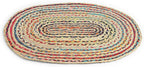 · REDEARTH · Jute Cotton Chindi Area Rug - 2'x3' Oval Rug, Handwoven, Non-Shedding, Soft & Durable – Multi Tones for Home Décor in Living Room, Dining Room, Bedroom, Set of 2