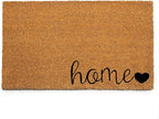 PLUS Haven Coconut Coir Home Entrance Door Mat – 17.5" x 30" | Home Sweet Home Heavy-Duty Doormat for Indoor & Outdoor Use | Durable & Eco-Friendly