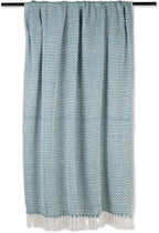 DII Woven Throw Collection 100% Cotton, Basketweave, 50x60, Teal