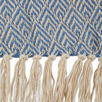 DII Diamond Throw Collection Cotton Woven, 50x60, Stonewash Blue