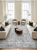 Washable Rugs for Living Room: 10x14 Area Rugs for Bedroom Ultral Soft Non-Slip Stain Resistant Vintage Boho Large Carpet for High-Traffic Dining Room - Farmhouse Decor