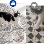 Washable Kitchen Rug Set of 3: Boho Non-slip Soft Stove Sink Mat Light Weight Stain Resistant Carpet for Dog Bowl Area Comfort Tile/Hardwood Floors Protection Mat for Entryway Foyer(2x3+2x4+2x5,Brick)