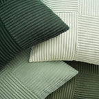 Topfinel SageGreen Pillow Covers,Boho Farmhouse 24x24 Inch Cushion Covers Set of 4,Large Soft Corduroy Home Decor for Couch Bed Sofa Living Room LightGreen,MossGreen