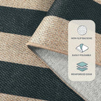 Lahome Striped Outdoor Runner Rug, 2x6 Washable Kitchen Rugs Non Slip Carpet Runners for Hallway 6ft, Farmhouse Non Shedding Lightweight Floor Carpet for Bedroom Entryway Front Porch