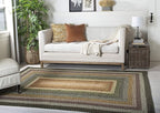 SAFAVIEH Washable Rug Outdoor Braided Collection - 6' x 8', Multi, Handmade & Reversible, Non-Shedding & Easy to Clean, Ideal for Patio, Backyard, Mudroom (BRD308A)