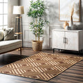 Rugs USA Dogwood Tiled Jute Area Rug, 5x8, Brown