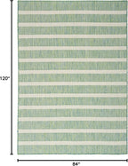 Nourison Home Positano Blue Green Ivory 7' x 10' Area Rug - Easy Clean, Non Shedding, Bed Room, Living Room, Dining Room, Kitchen (7' x 10')