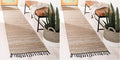 Safavieh Vintage Leather Collection Accent Rug - 2' x 3', Beige, Handmade Boho Fringe Leather & Jute, Ideal for High Traffic Areas in Entryway, Living Room, Bedroom (VTL203B) (Pack of 2)