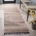 SAFAVIEH Cape Cod Collection Runner Rug - 2'3" x 8', Pink & Beige, Handmade Jute & Denim, Ideal for Living Room, Hallway, Foyer, Bedroom (CAP153U-28)