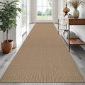 EARTHALL Runner Rug 3x16 Ft Washable Runners for Hallways Extra Long Woven Non Slip Entryway Runner Braided Kitchen Runner Indoor Outdoor Carpet Runners for Hotels, Hall, Stair, Orange/Tan/Brown