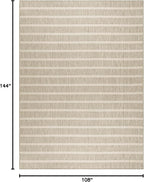 Nourison Home Positano Grey Ivory 9' x 12' Area Rug - Easy Clean, Non Shedding, Bed Room, Living Room, Dining Room, Kitchen (9' x 12')