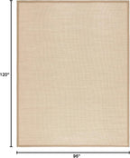 SAFAVIEH Area Rug 8x10 - Natural Fiber Collection - Large - Maize & Linen Color, Sisal, Woven Design with Border (NF141B)