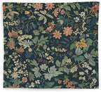 WNAGT Dark Green Floral Botanical Tapestry Wall Hanging, Cottage Core Decor, Nature Rustic Cottagecore Flower Plants Wall Blanket Decor for Home Bedroom Living Room Office, 50x60 Inch