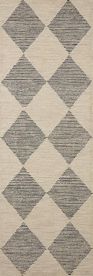 Loloi Chris Loves Julia Francis Collection FRA-01 Beige/Charcoal 2'-6" x 9'-9" Runner Rug