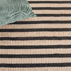 SAFAVIEH Natural Fiber Collection Area Rug - 6' x 9', Natural & Black, Handmade Jute, Ideal for The Living Room, Bedroom, Dining Room (NFB325Z-6)