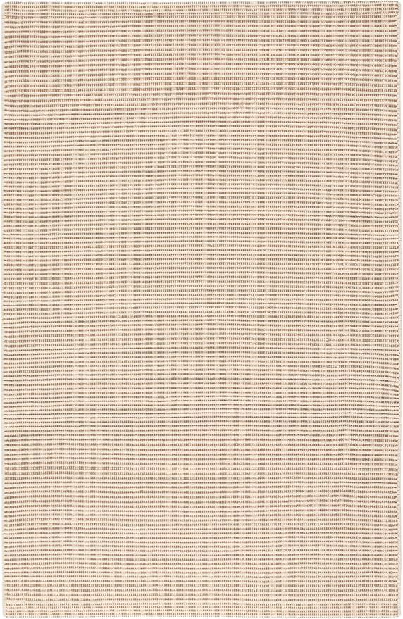 Dash and Albert Haverhill Cotton Area Rug - 5' x 8' Neutral Solid Handwoven Accent Rug - Durable, High Traffic Areas Hallway, Living Room, Stairs, Bedroom