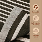 Folkulture 50" x 60" 100% Recycled Cotton Couch Blanket and Throws for Chair, Bed or Sofa, Green Throws for Home Decor