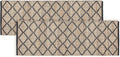 · REDEARTH · Jute Cotton Area Rug, Sustainable Handwoven, Non-Shedding, Soft & Durable – Reversible, Neutral Tones for Home Décor in Living Room, Dining, Bedroom (Sierra Loom Black, 2'x6'), Set of 2