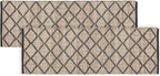 · REDEARTH · Jute Cotton Area Rug, Sustainable Handwoven, Non-Shedding, Soft & Durable – Reversible, Neutral Tones for Home Décor in Living Room, Dining, Bedroom (Sierra Loom Black, 2'x6'), Set of 2
