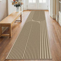 2x8 Kitchen Runner Rug for Hallways Outdoor Rug Easy Jute Rug Washable Low-Pile Non-Slip Area Rug Indoor Outdoor Carpet for Bedside Laundry Entryway Porch Door Mat Boho Brown Rainbow Floor Mats