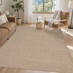 Easy Jute Rug 8x10: Indoor Outdoor Natural Boho Area Rugs for Living Room Patio Washable - Farmhouse Neutral Contemporary Large Carpet for Bedroom Dining Room Backyard Office Non Slip
