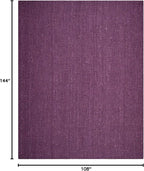 SAFAVIEH Area Rug 9x12 - Natural Fiber Collection - Large - Purple, Handmade Jute, Farmhouse Style, Chunky Textured Thick Pile (NF447B)