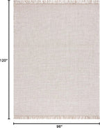 SAFAVIEH Area Rug 8x10 - Natural Fiber Collection - Large - Ivory & Natural, Handmade Woven Jute, Farmhouse Fringe Detail, Ideal for Living Room, Bedroom, Dining Space (NF826A)